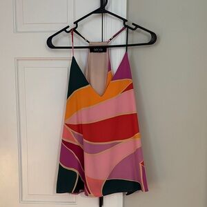 Fab'rik Multicolor Abstract Strappy Top